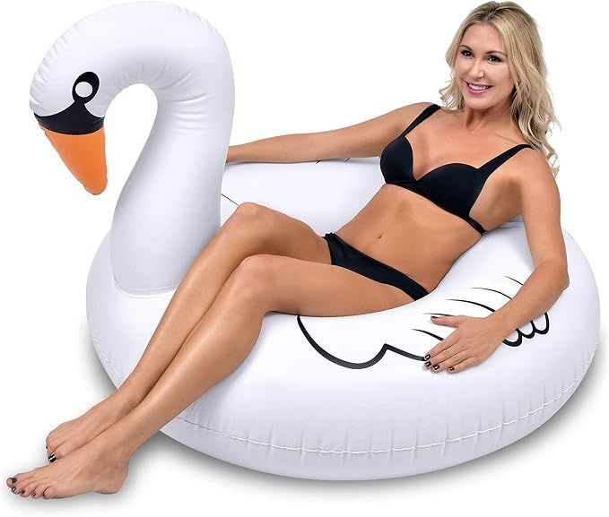 GoFloats Inflatable Swan Pool Float Party Tube, Float in Style (for Adults and Kids) | Amazon (US)