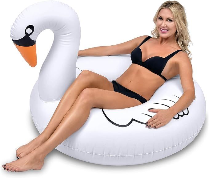 GoFloats Inflatable Swan Pool Float Party Tube, Float in Style (for Adults and Kids) | Amazon (US)