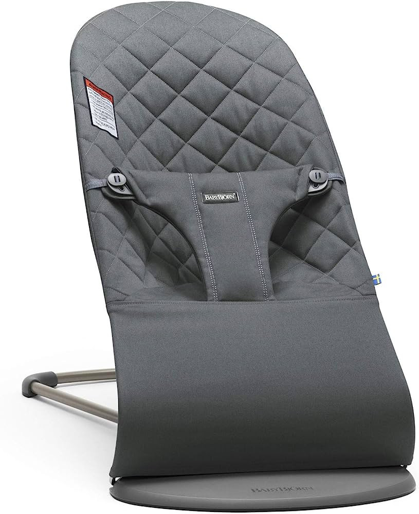 BabyBjörn Bouncer Bliss, Quilted Cotton, Anthracite (006021US) | Amazon (US)
