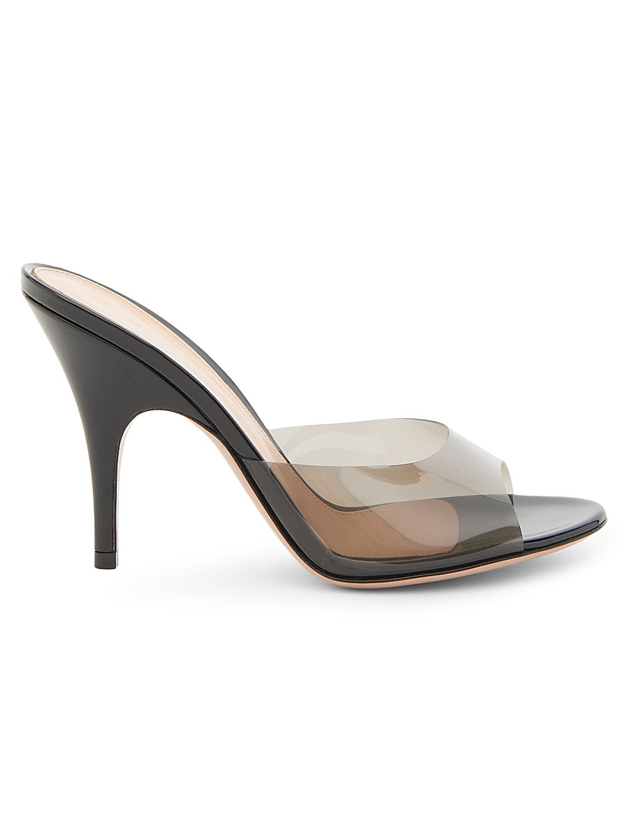Women's 95MM Slip-On TPU Stiletto Sandals - Black - Size 9.5 | Saks Fifth Avenue