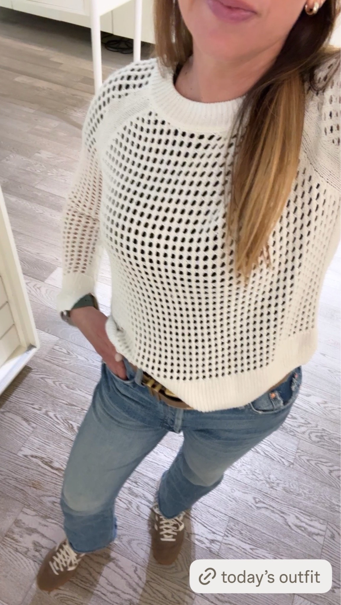 I’ve had this too for a while but it’s still so good!  That’s why I love buying neutral and classic pieces!   Loving these new jeans from mother. Great fit and wash!

#LTKdayinmylife #LTKmomlife #LTKootd