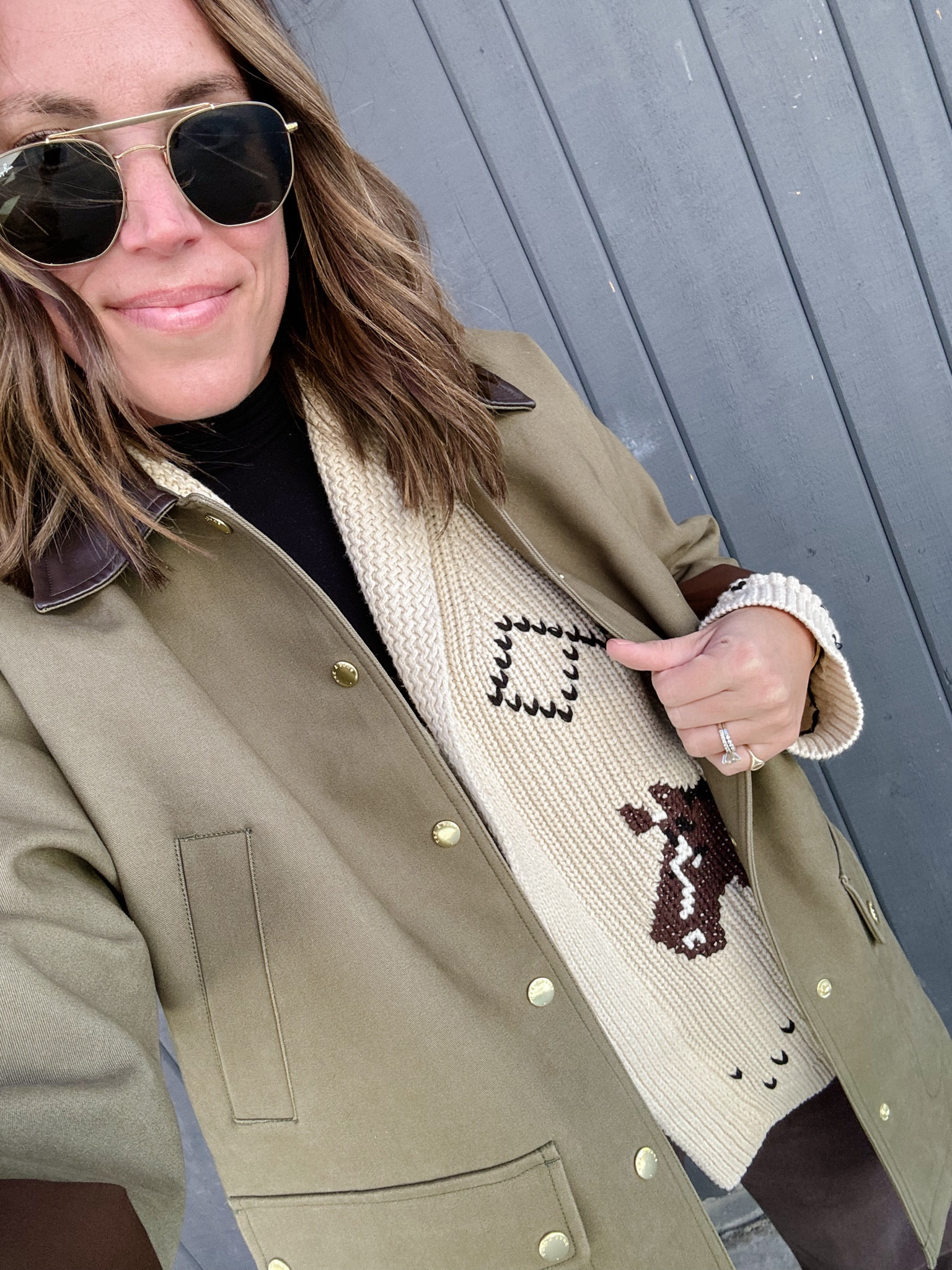 Horse sweaters and barn jackets. 🐴 

Wearing a size 2 in the sweater and size medium in the jacket!



#LTKStyleTip #LTKTravel