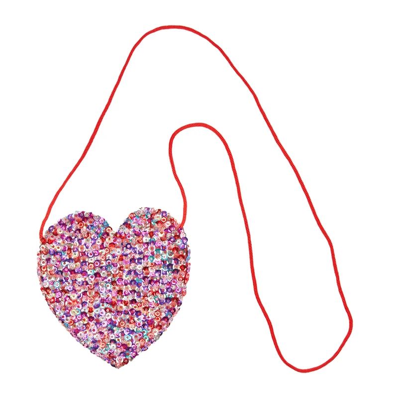 Girls Heart Crossbody Bag–  Children's Small Sparkly Sequin Heart Purse Bag – Dress Up Purse ... | Etsy (US)