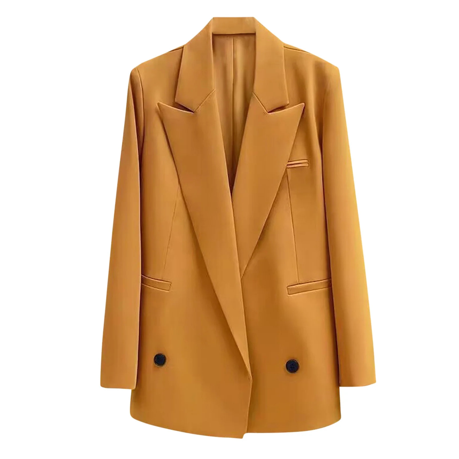Womens Casual Blazer Loose Fit Open Front Suit Blazer Jacket Notched Lapel Long Sleeve Blazers Wo... | Walmart (US)