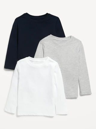 Long-Sleeve Solid T-Shirt 3-Pack for Toddler Boys | Old Navy (US)