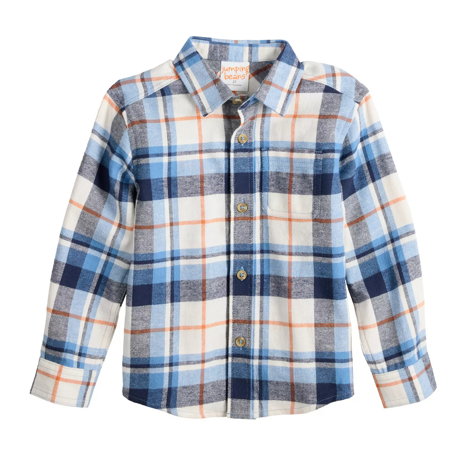 Baby & Toddler Boy Jumping Beans® Flannel Button Down Shirt | Kohl's