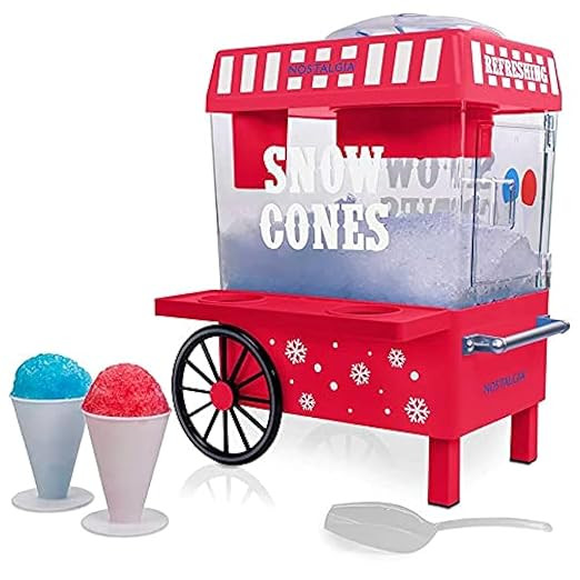 Nostalgia Vintage Countertop Snow Cone Machine - Slushie Machine - Shaved Ice Machine and Crushed... | Amazon (US)