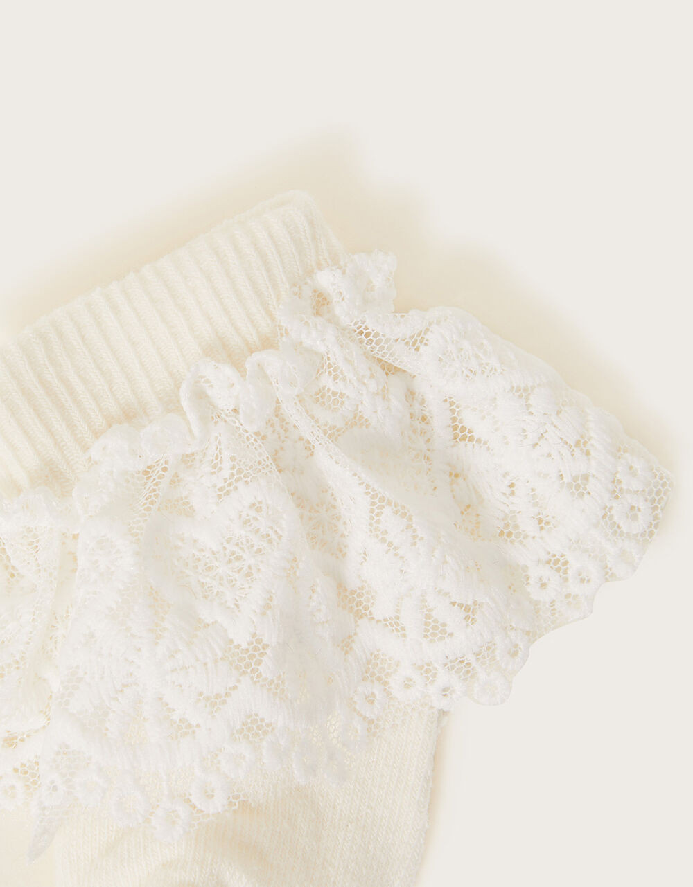 Baby Heart Lace Socks Ivory | Monsoon (UK)