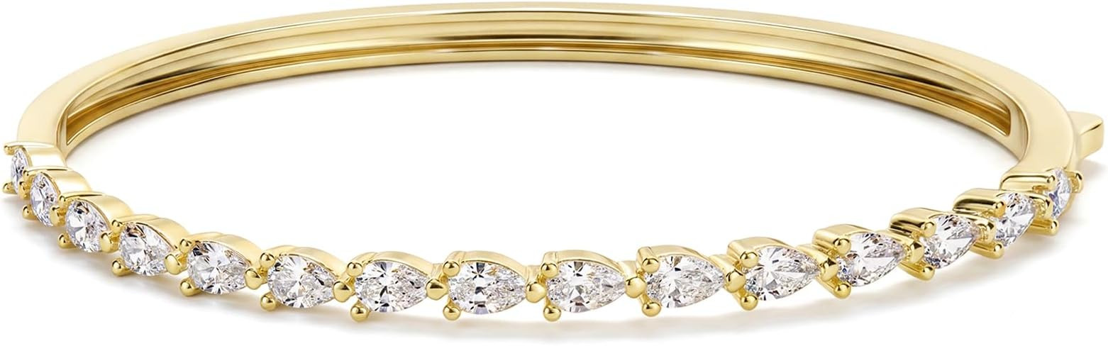Gold Bracelets For Women, 14k Gold Filled Bangle Bracelets | Amazon (US)