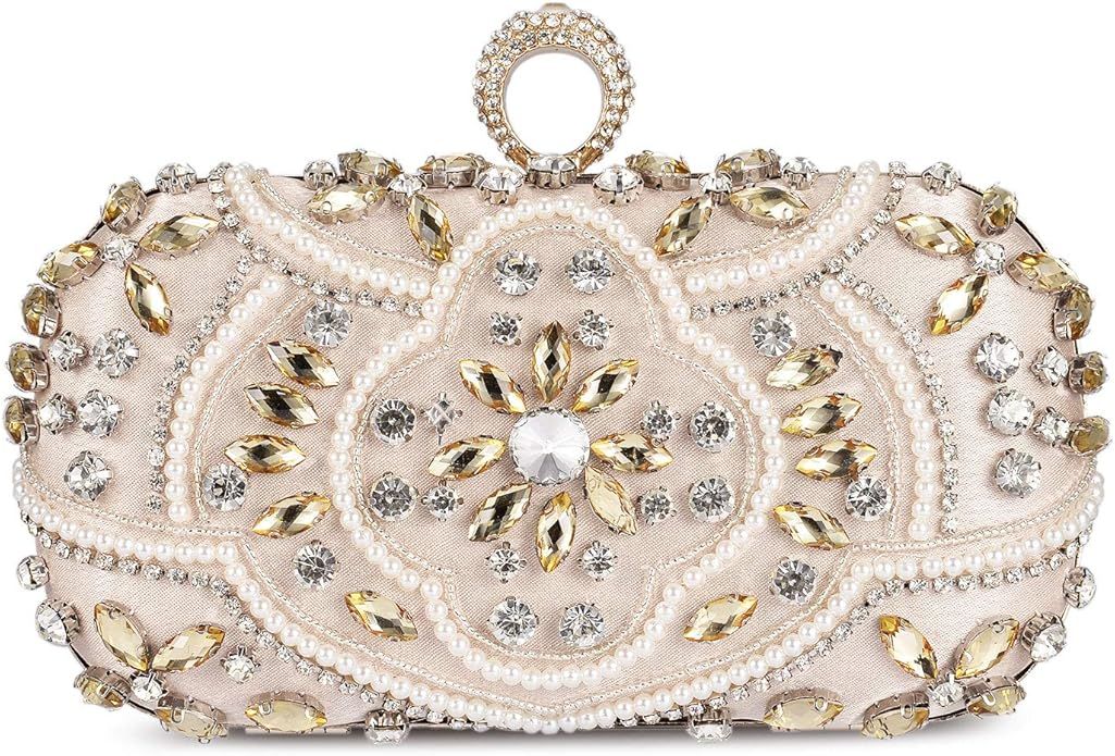 Tanpell Womens Crystal Clutche Bag Fashion Diamond Evening Party Bag | Amazon (US)