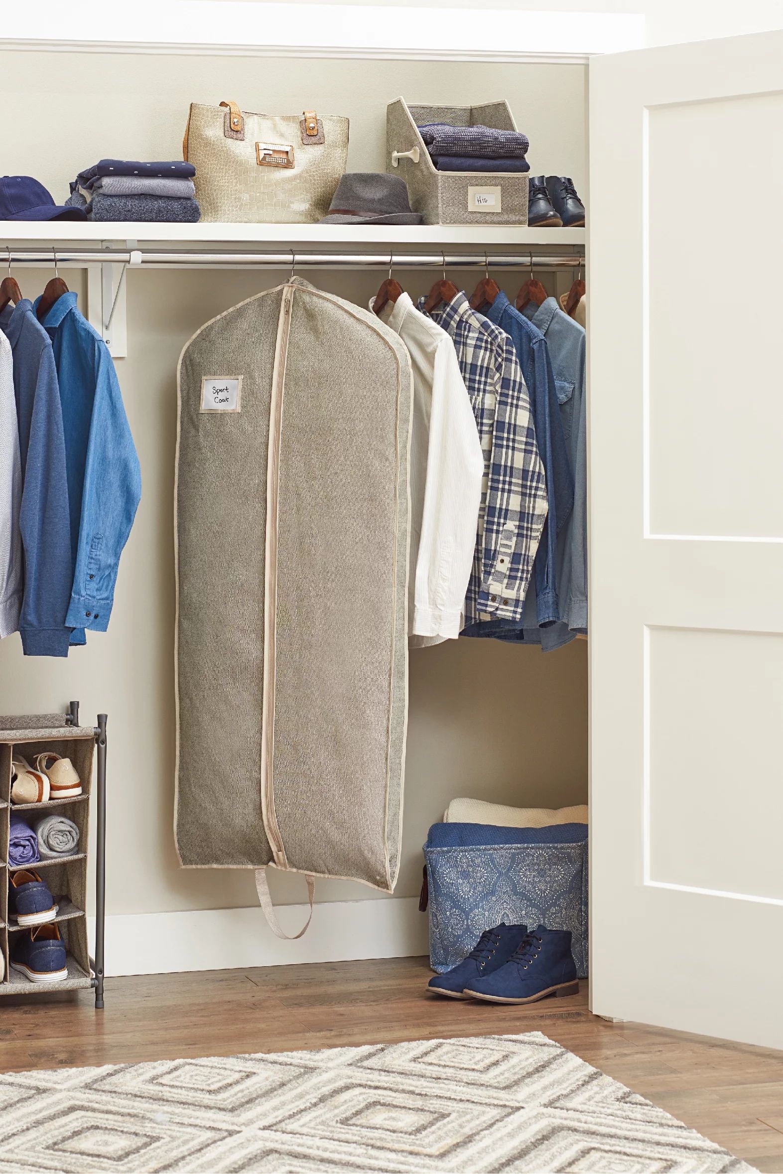 Better Homes & Gardens Charleston Collection Extended Length Hanging Grey Garment Bag | Walmart (US)