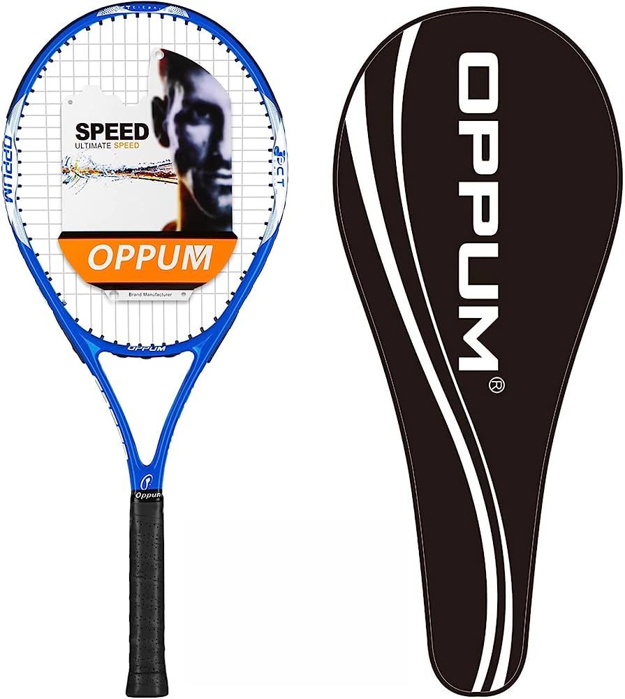 OPPUM Adult Carbon Fiber Tennis Racket, Super Light Weight Tennis Racquets Shock-Proof and Throw-... | Amazon (US)