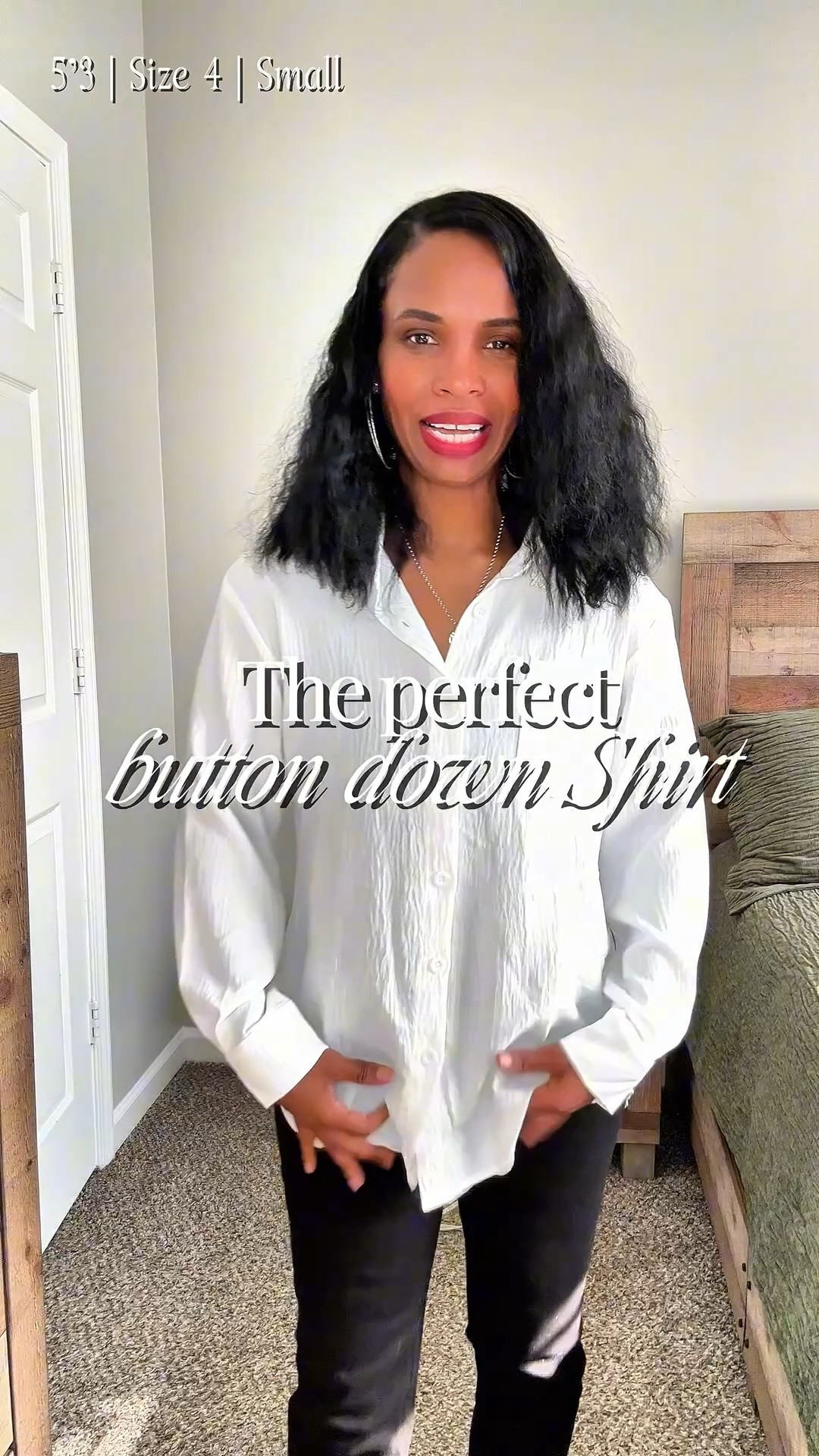 Walmart flowy button down shirt.

#LTKootd #LTKgrwm #LTKOver40