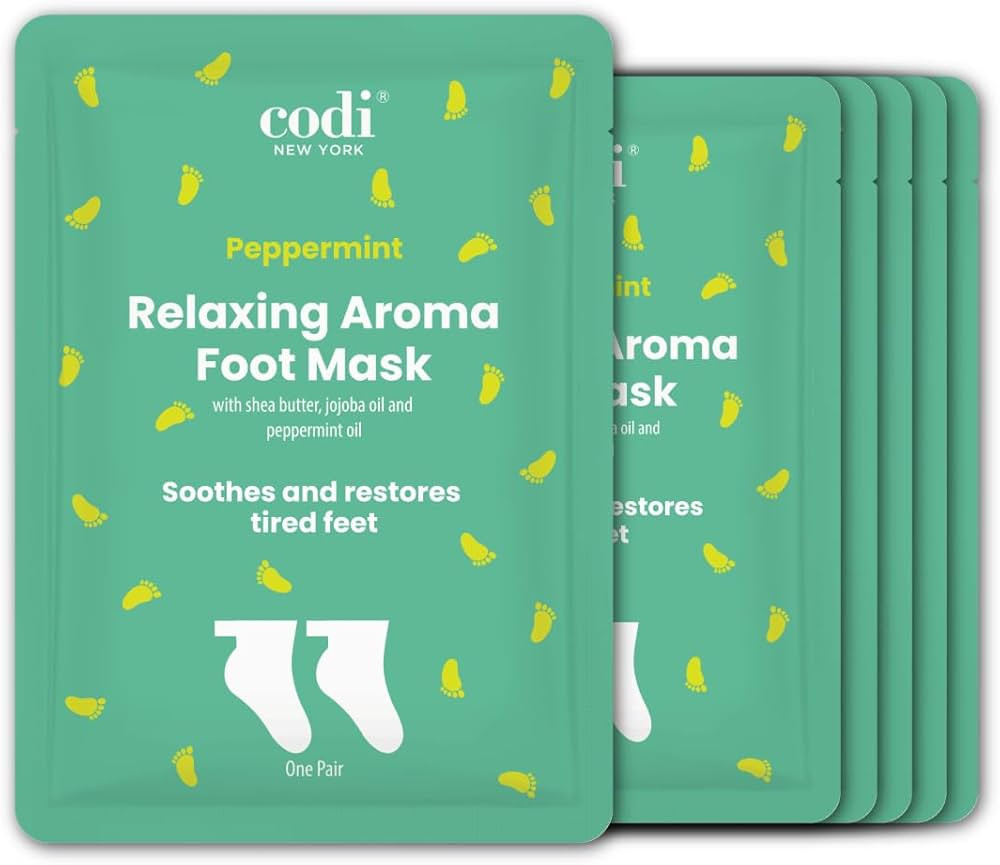 Relaxing Aroma Foot Mask, Home Spa Moisturizing Pedicure Socks, 6 Pairs, For Dry Cracked Heel, Hy... | Amazon (US)