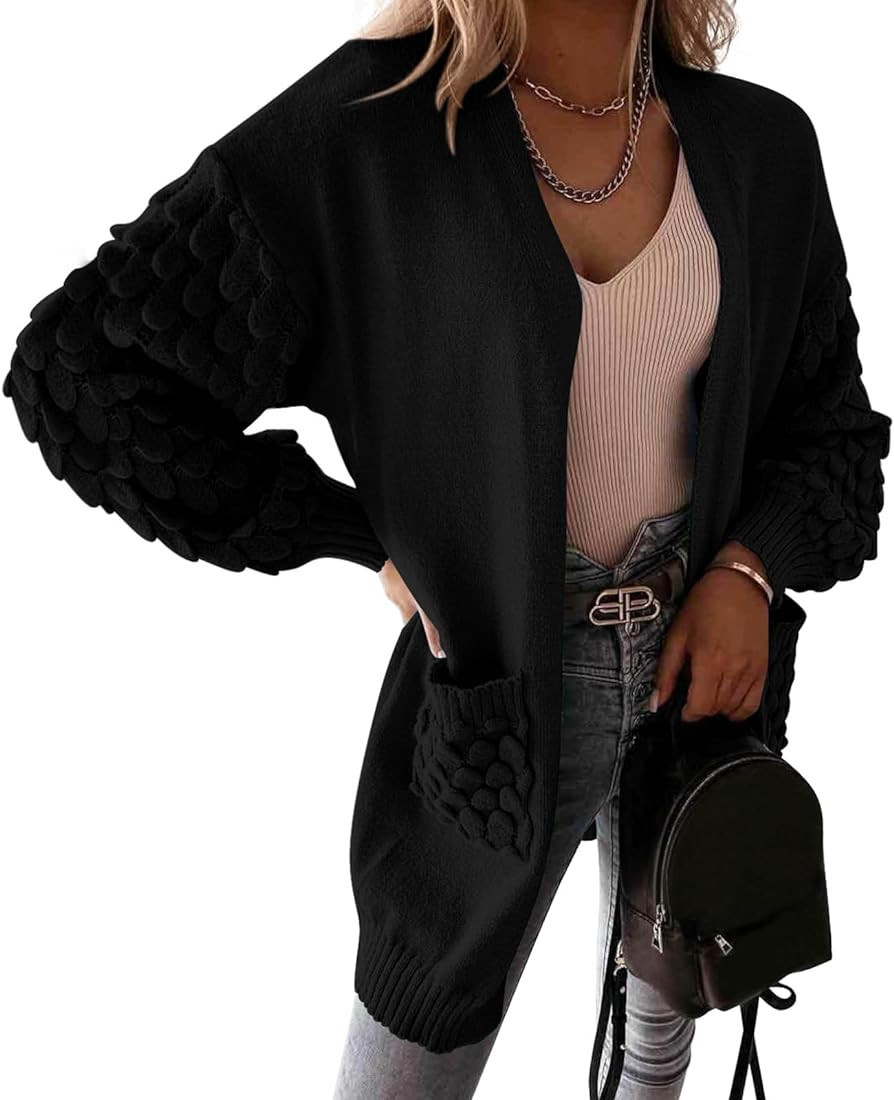 PRETTYGARDEN Women's Cardigan Sweaters Fall Clothes Open Front Cable Knit Oversized Winter Coats ... | Amazon (US)