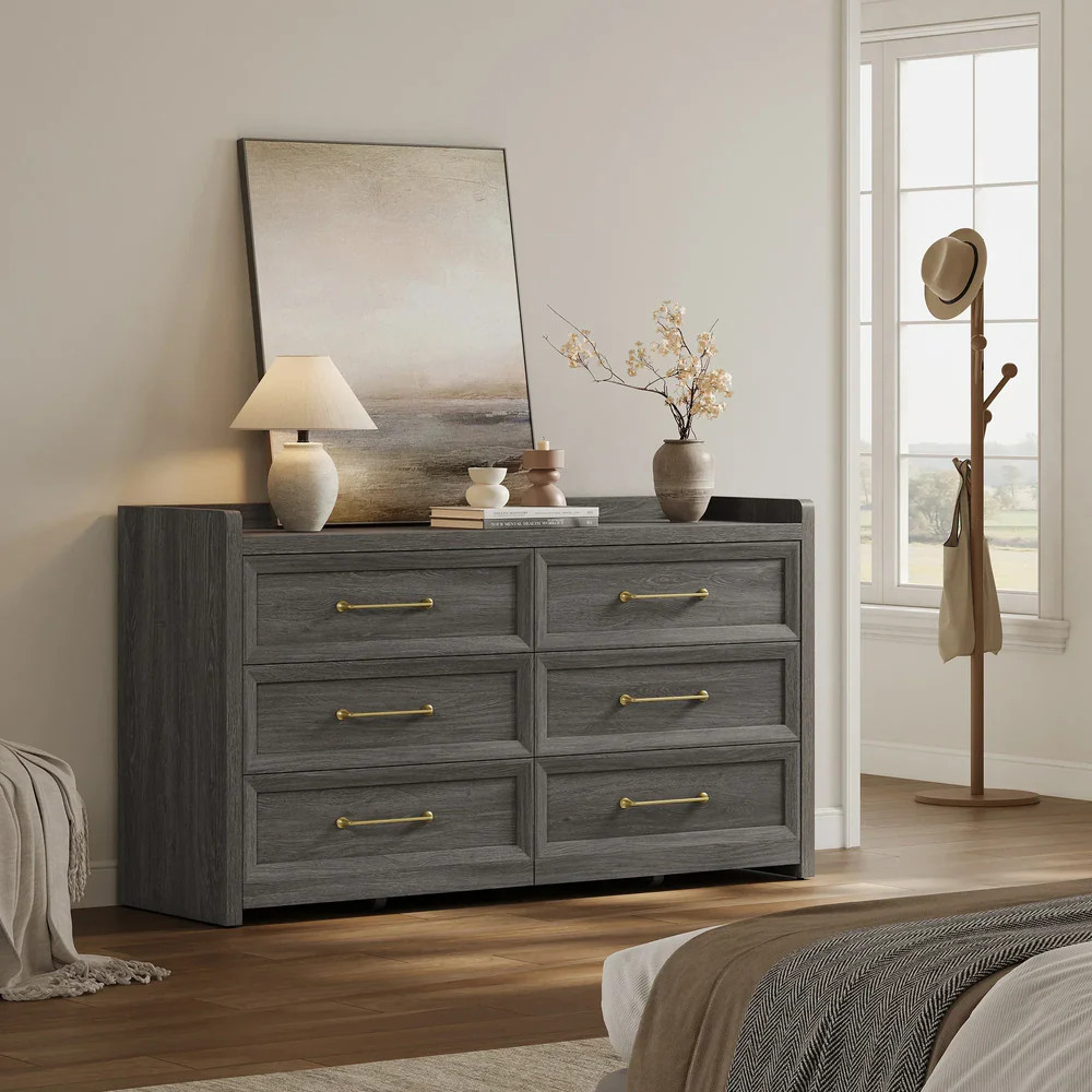 Helio Black Dresser, 6 Drawers | SICOTAS