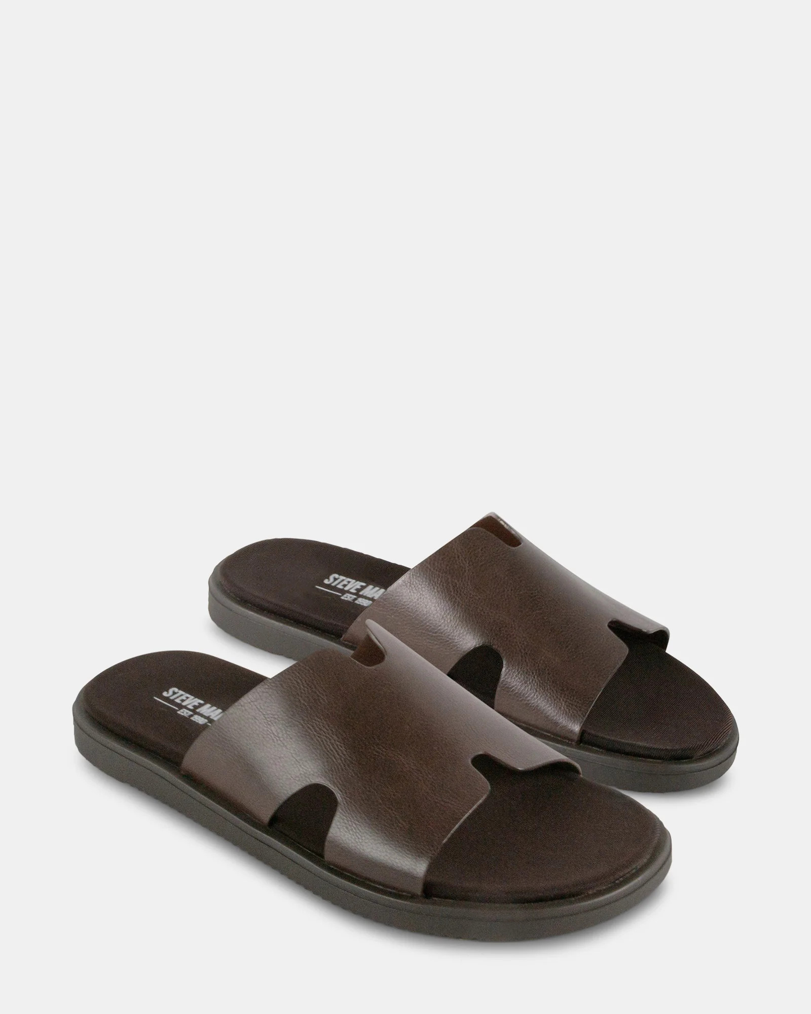 STANLEY Brown Slide Sandal | Men's Designer Sandals | Steve Madden (Canada)