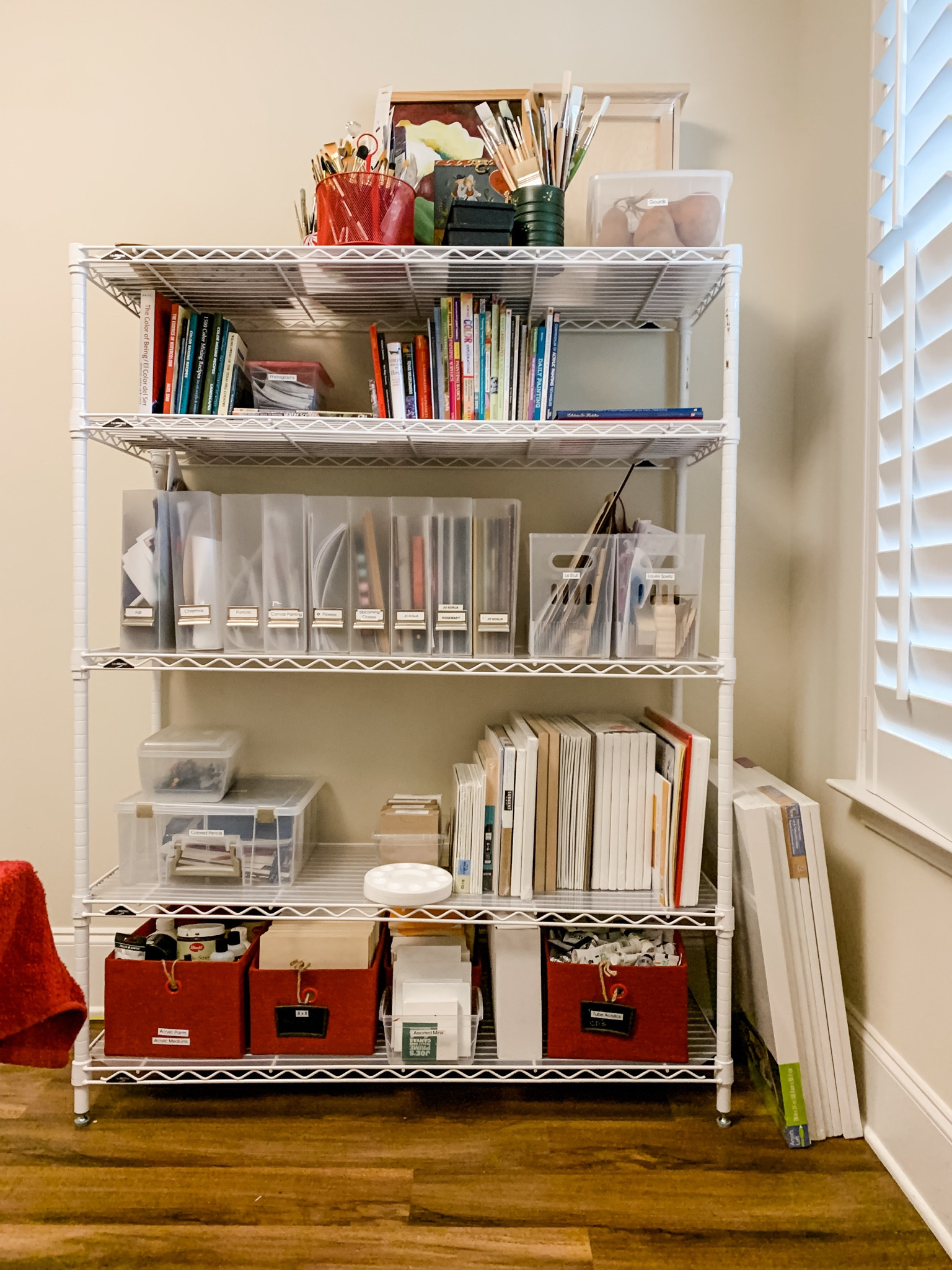 Home art studio makeover. Now painting is easy and spontaneous since supplies are within easy reach  

#LTKhome