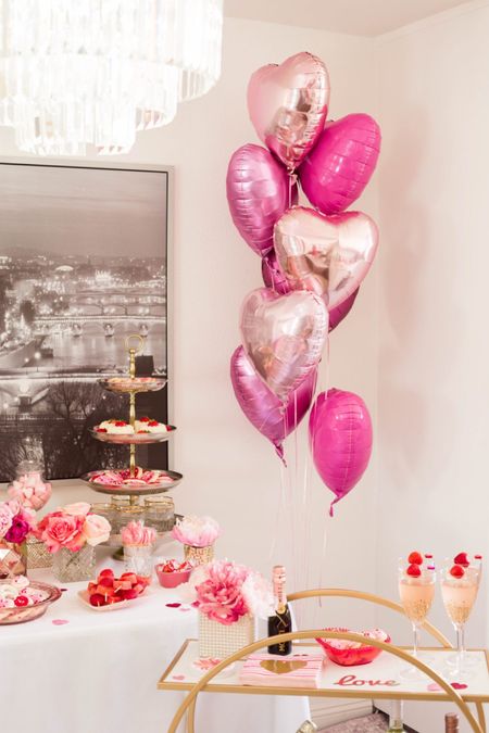 Valentines Day Party Ideas including metallic heart balloons. 💕

#vdaydecor #vdayhomedecor #vdayparty #valentinesdaydecor #valentinesdayhomedecor #valentinesdayinspo #valentinesdayparty #vdayballoons #balloons #heartballoons #LauraLilyHome #chandelier 

#LTKSeasonal #LTKGiftGuide #LTKhome