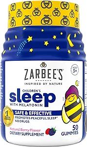 Zarbee's Kids 1mg Melatonin Gummy; Drug-Free & Effective Sleep Supplement for Children Ages 3 and... | Amazon (US)