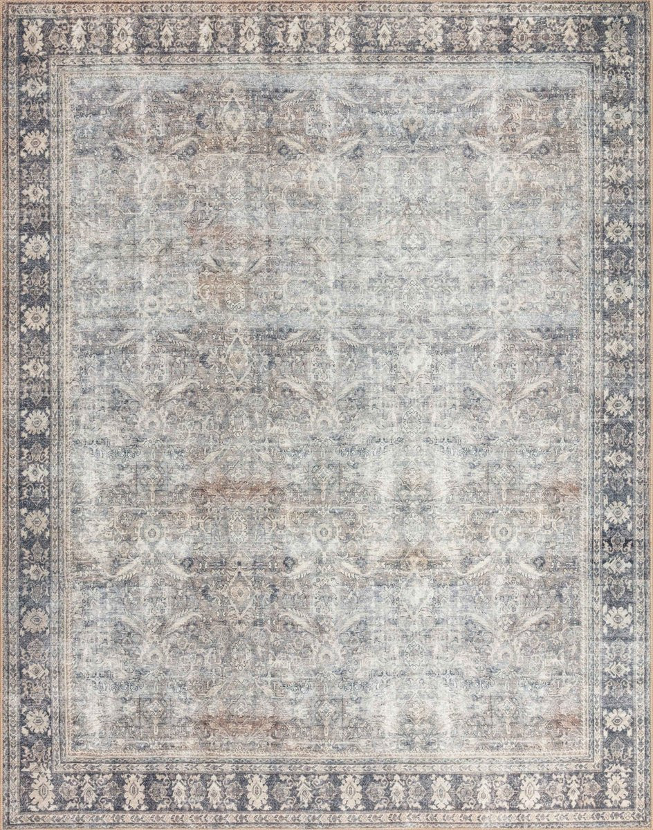 Wynter Printed WYN-07 Grey/Charcoal/Navy/Taupe/Beige Area Rug | Rugs Direct