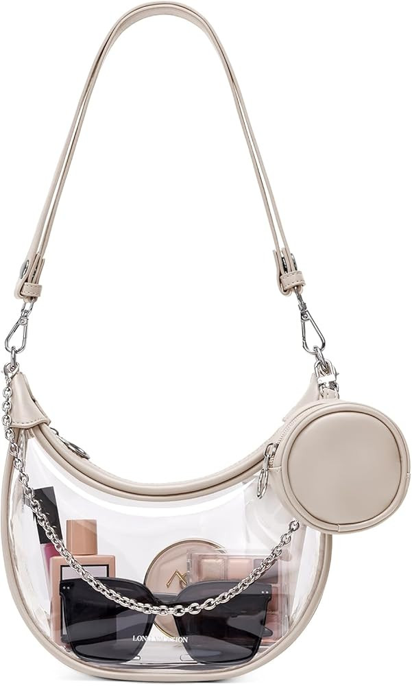 LONG VACATION Clear Bag for Stadium Events, Clear Purses for Women | Amazon (US)