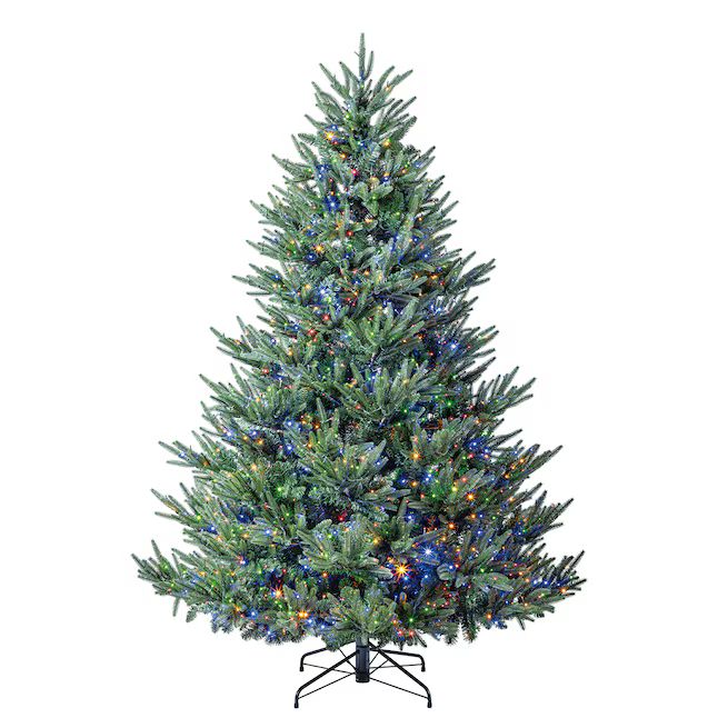 Holiday Living 7.5-ft Scarsdale Spruce Pre-lit Artificial Christmas Tree with LED Lights | Lowe's