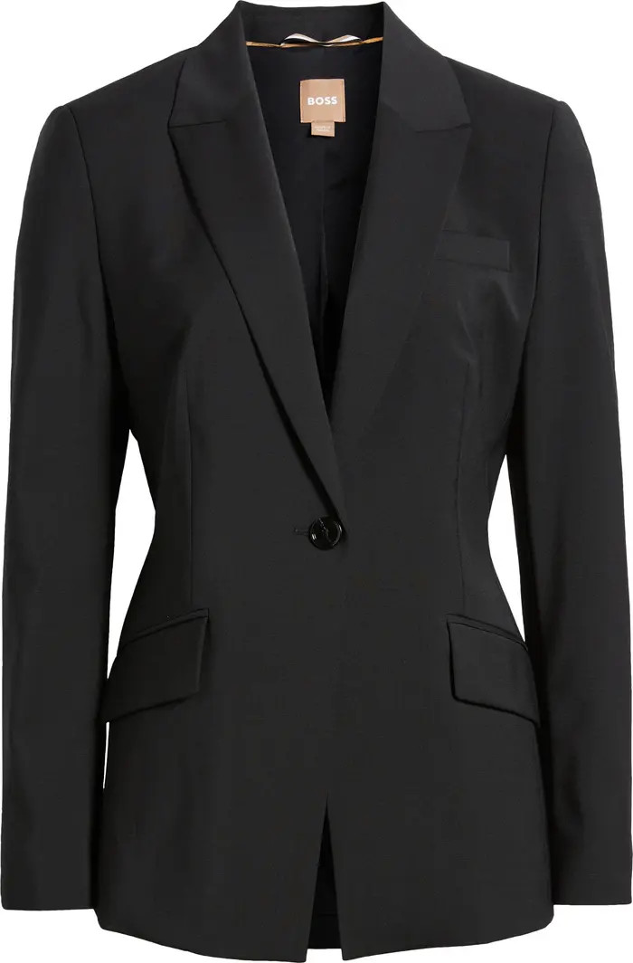 Jabinalah One-Button Virgin Wool Blazer | Nordstrom