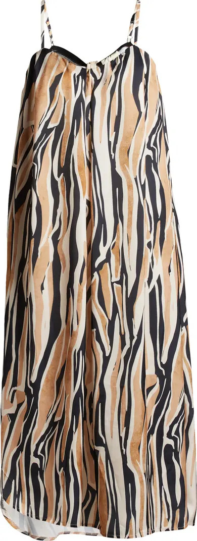 Printed Satin Shift Dress | Nordstrom