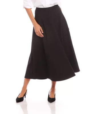 Karen Kane Women's Midi Circle Skirt, Black, Small | Belk