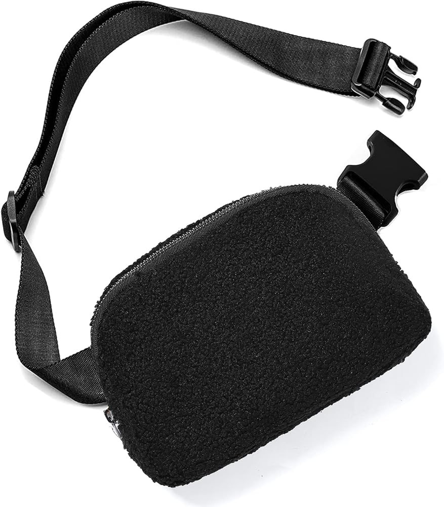 OVILUP Women Fleece Belt Bag with Adjustable Strap Small Waist Pouch for Workout Running Travelli... | Amazon (US)