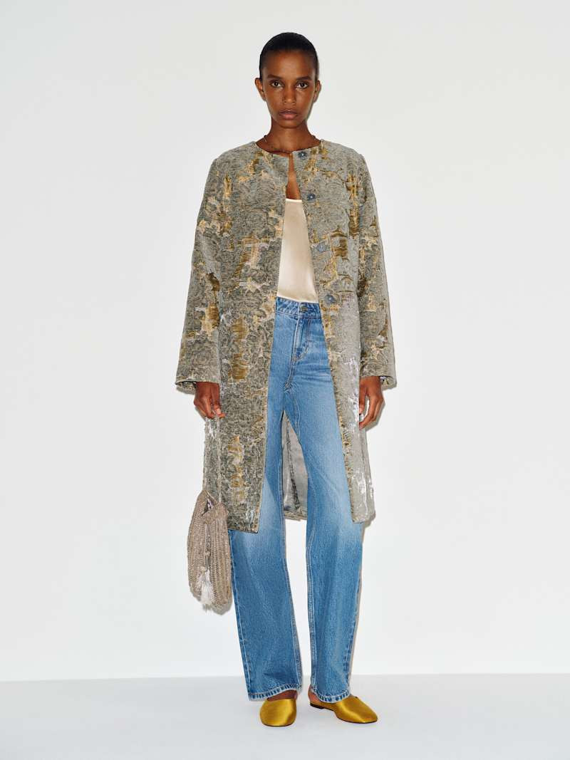 Reformation Stella Coat Blue Medium | Reformation (Global)