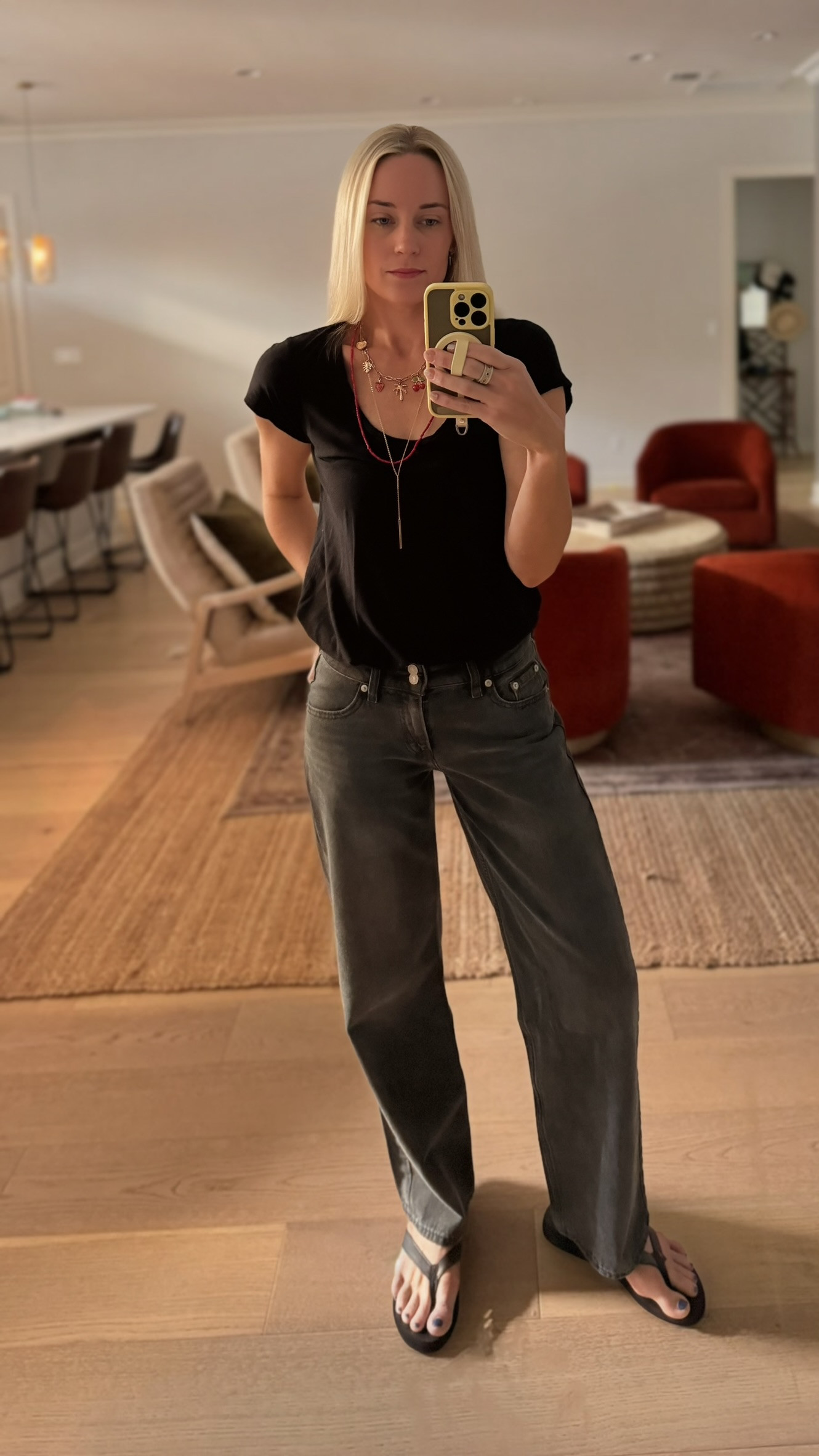 Black tee, baggy jeans, Rainbow sandals. We’ve met before. And we'll meet again. 🐦‍⬛ 

#blackonblack #Classic #Levis #LTKSummerEdit #CasualStyle #EverydayLook #LTKStyle #LTKOutfitDetails #SummerStyle2025 #LevisJeans #JamesPerseTee #RainbowSandals #MinimalStyle #StreetStyle2025 #OutfitDetails #LTKFinds #LTKTrendEdit #ElevatedBasics #ModernMinimalist 

 

#LTKStyleTip