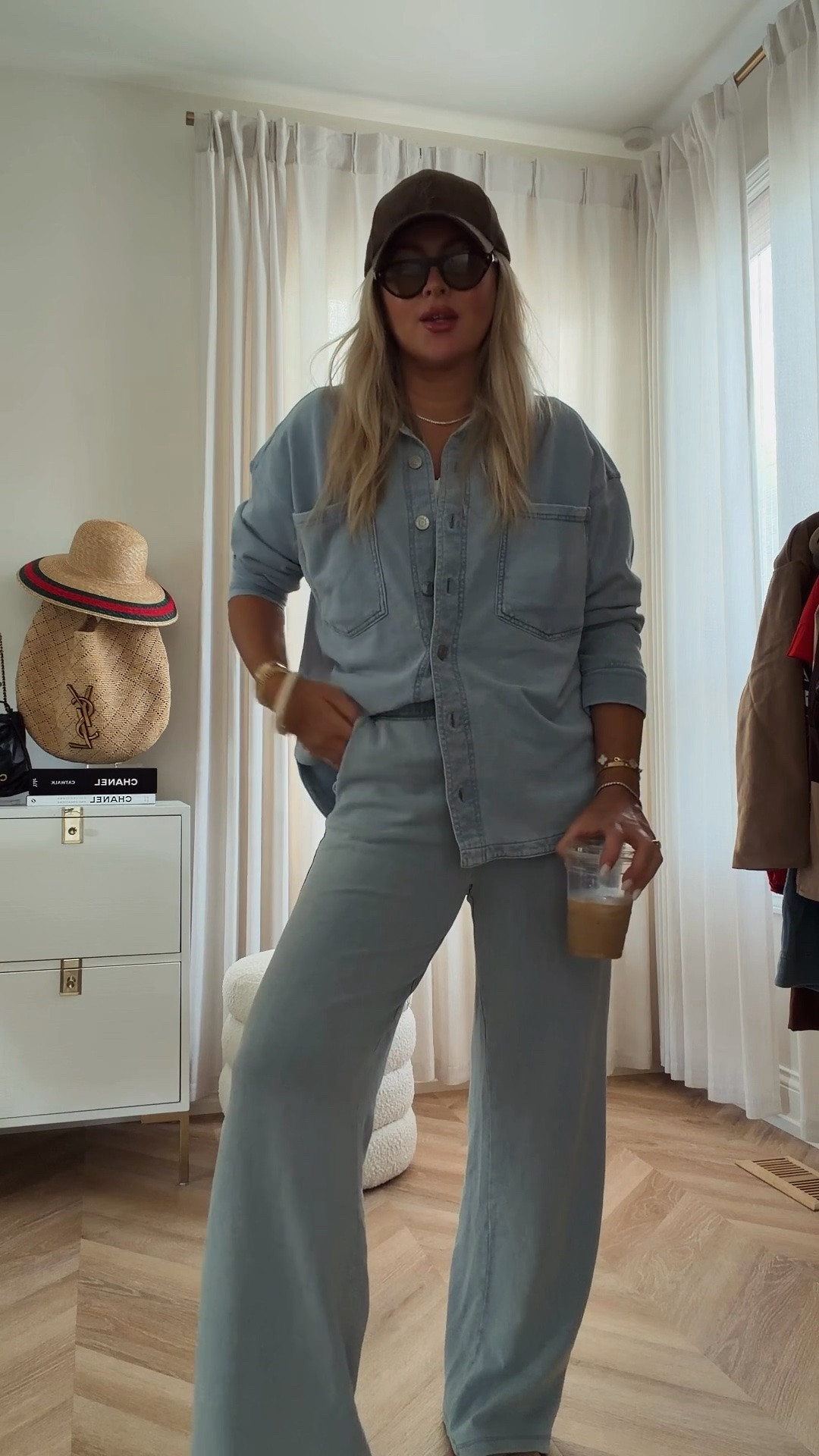 Looks like denim, but it’s not. 💙 This cozy knit set is one of my favorite finds. It’s sold as separates, so you can mix and match. I’m wearing a small in the top and a medium in the bottoms for a relaxed fit. They also make a cropped top, shorts, and other washes. So soft, comfortable, and perfect for travel, lounging, errands, or everyday wear.🧢🩵





Knit set. Denim look. Matching set. Cozy outfit. Travel outfit. Casual style. Everyday outfit. Loungewear. Soft knit. Comfy outfit. Two piece set. Resort wear. Airport outfit.

#LTKgrwm #LTKootd #LTKTravel