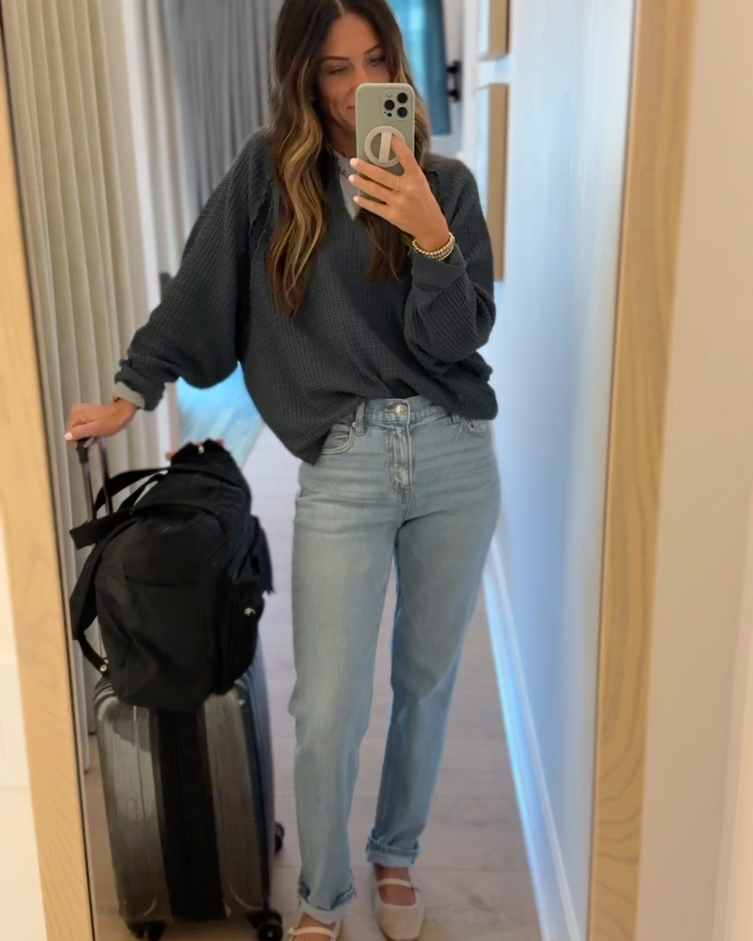 I never wear jeans to travel in - but these ones are so comfortable I even wore them for a 12 hour Spring Break travel day! Love the lived in feel with still holding shape! Now

#LTKFindsUnder100 #LTKStyleTip #LTKTravel