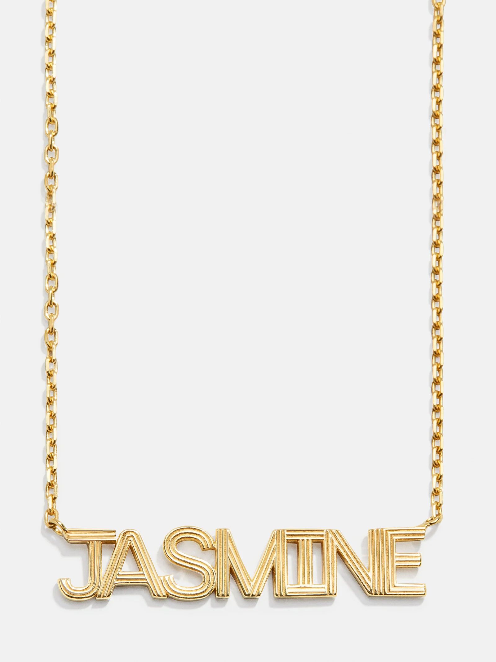 18K Gold Etched Nameplate Necklace | BaubleBar (US)