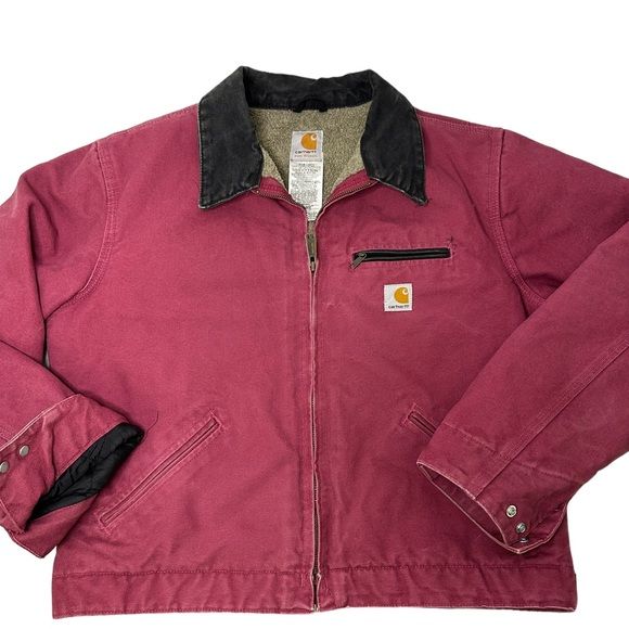 Carhartt Women’s Ruby Workwear Sherpa Lined Canvas Jacket Insulated Burgundy L | Poshmark