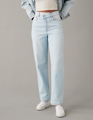 AE Strigid Highest Waist Baggy Straight Jean | American Eagle Outfitters (US & CA)