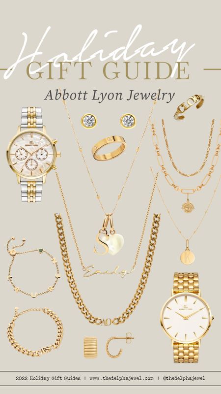 Give the gift of jewelry this Christmas. Abbott Lyon has beautiful gold, silver and rose gold premium personalized jewelry. 

They are currently on sale 2 for the price of one or 40% off with code black40

They have watches, earrings, necklaces, rings, and more. They also carry handbags





#LTKGiftGuide #LTKsalealert #LTKCyberweek