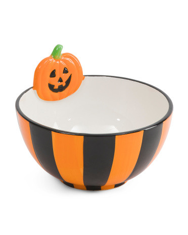 5.5in Striped Bowl With Ghost | TJ Maxx