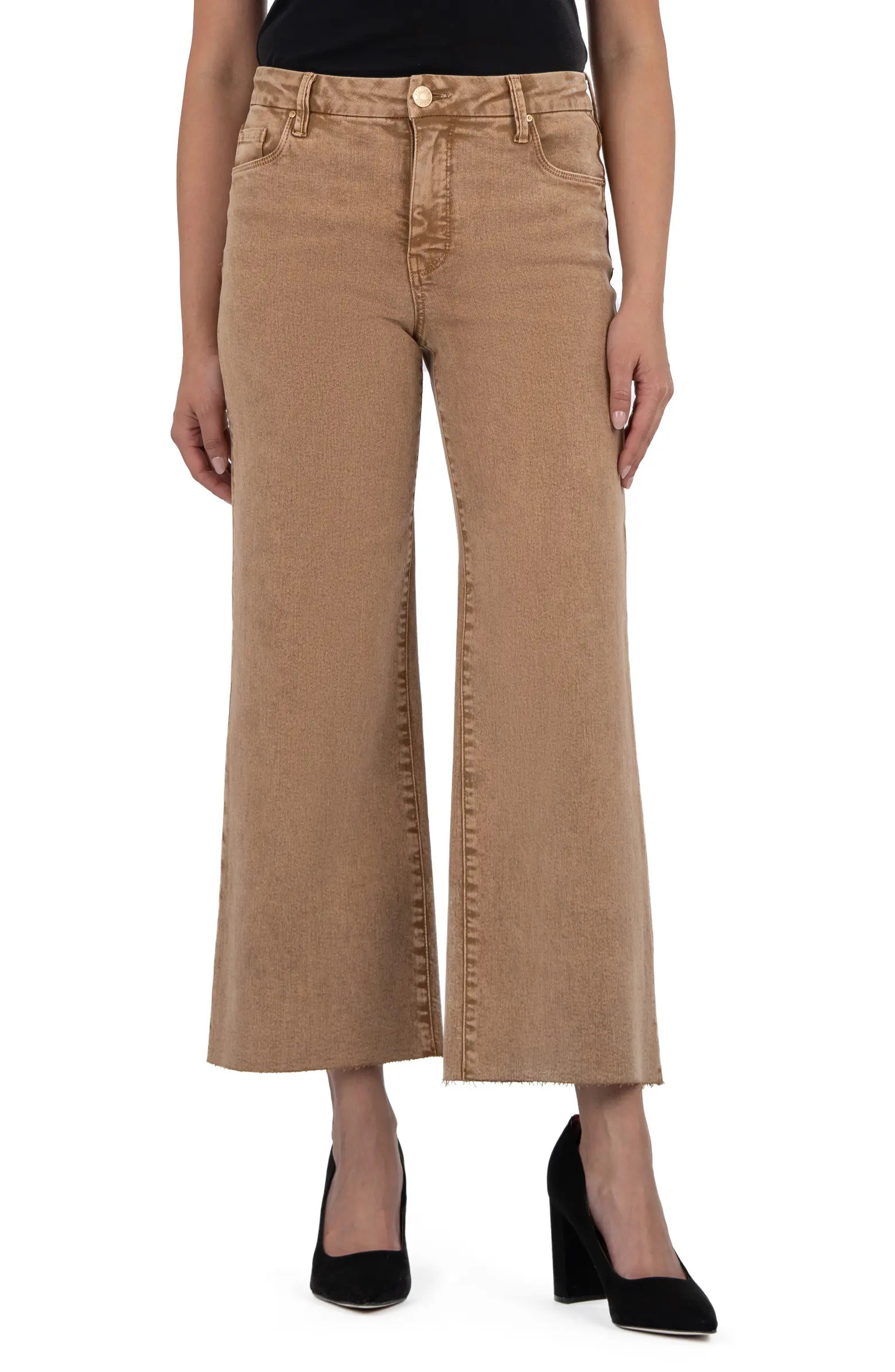 KUT from the Kloth Meg Raw Hem High Waist Wide Leg Jeans | Nordstrom | Nordstrom