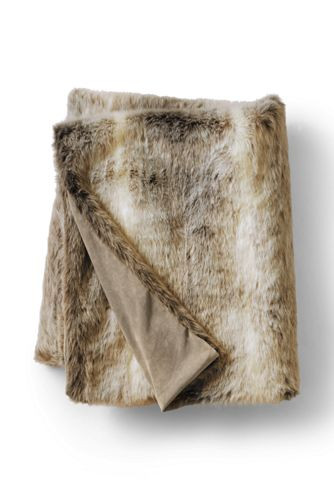 Faux Fur Throw Blanket | Lands' End (US)