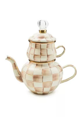 MacKenzie-Childs Mocha Check High Tea Set | Belk