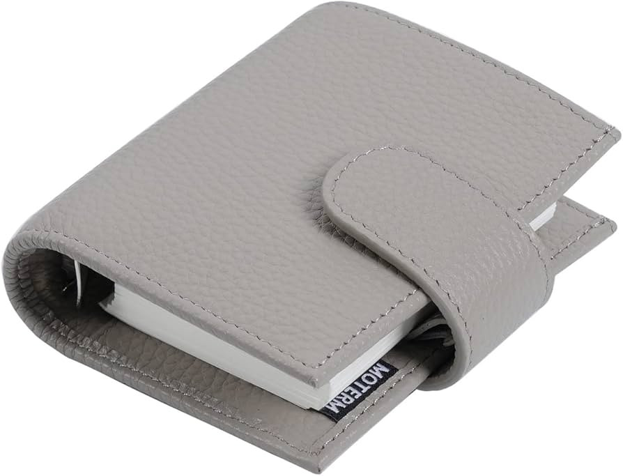 Moterm A9 Regular Rings Planner - Genuine Leather Binder Organizer Wallet (Pebble-Gray, 19mm Ring... | Amazon (US)