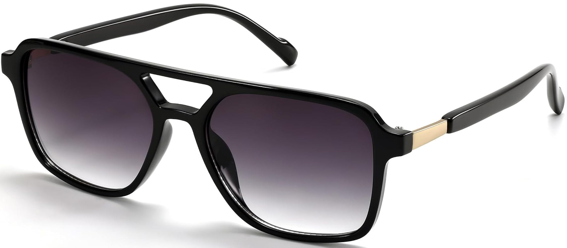 Retro Aviator Sunglasses for Women Men Vantage Square Pilot Sun Glasses Trendy Sunnies | Amazon (US)