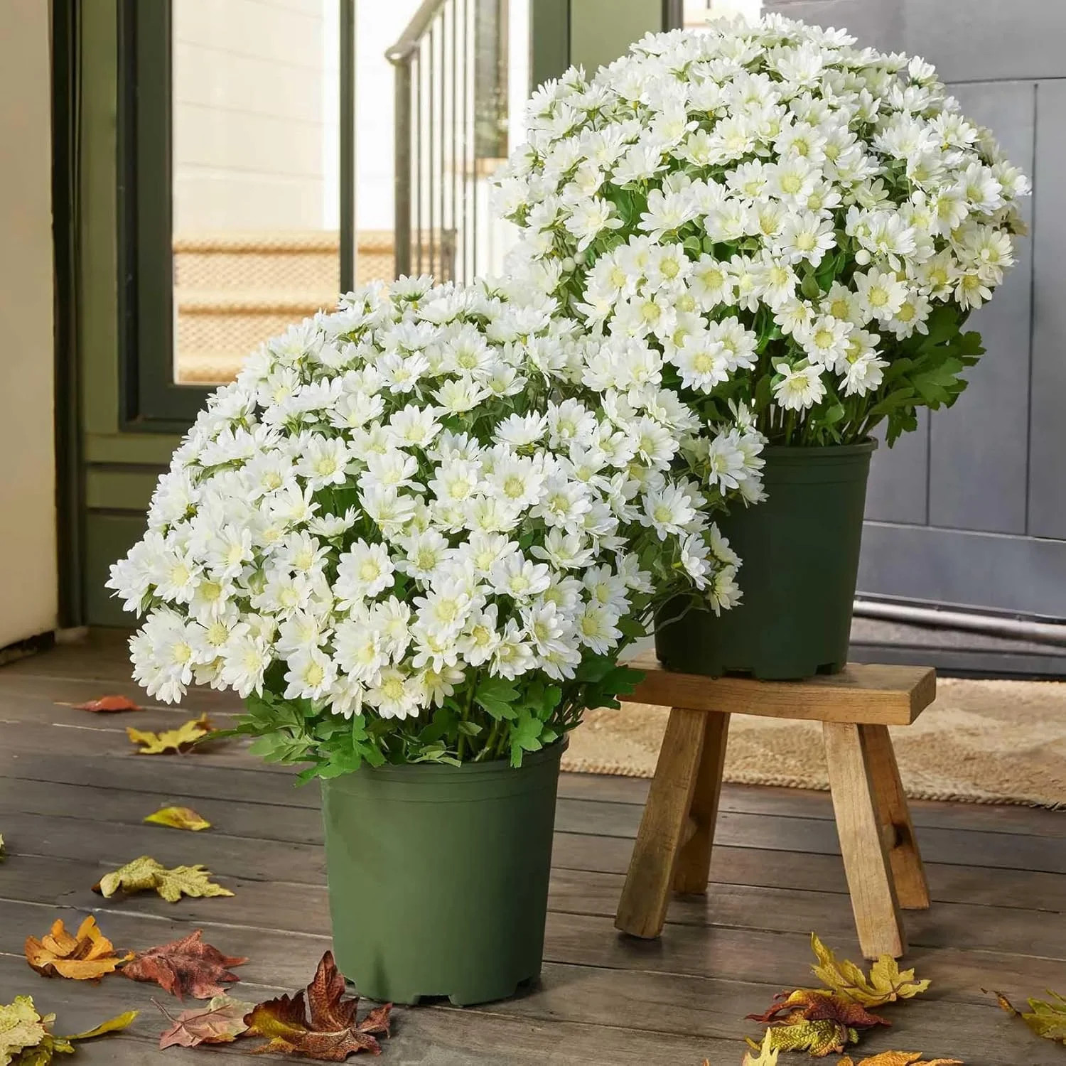 Funsdecor Artificial Mums - Fall Mums Artificial Flowers Outdoor, Faux Mums for Outdoor Planters ... | Walmart (US)