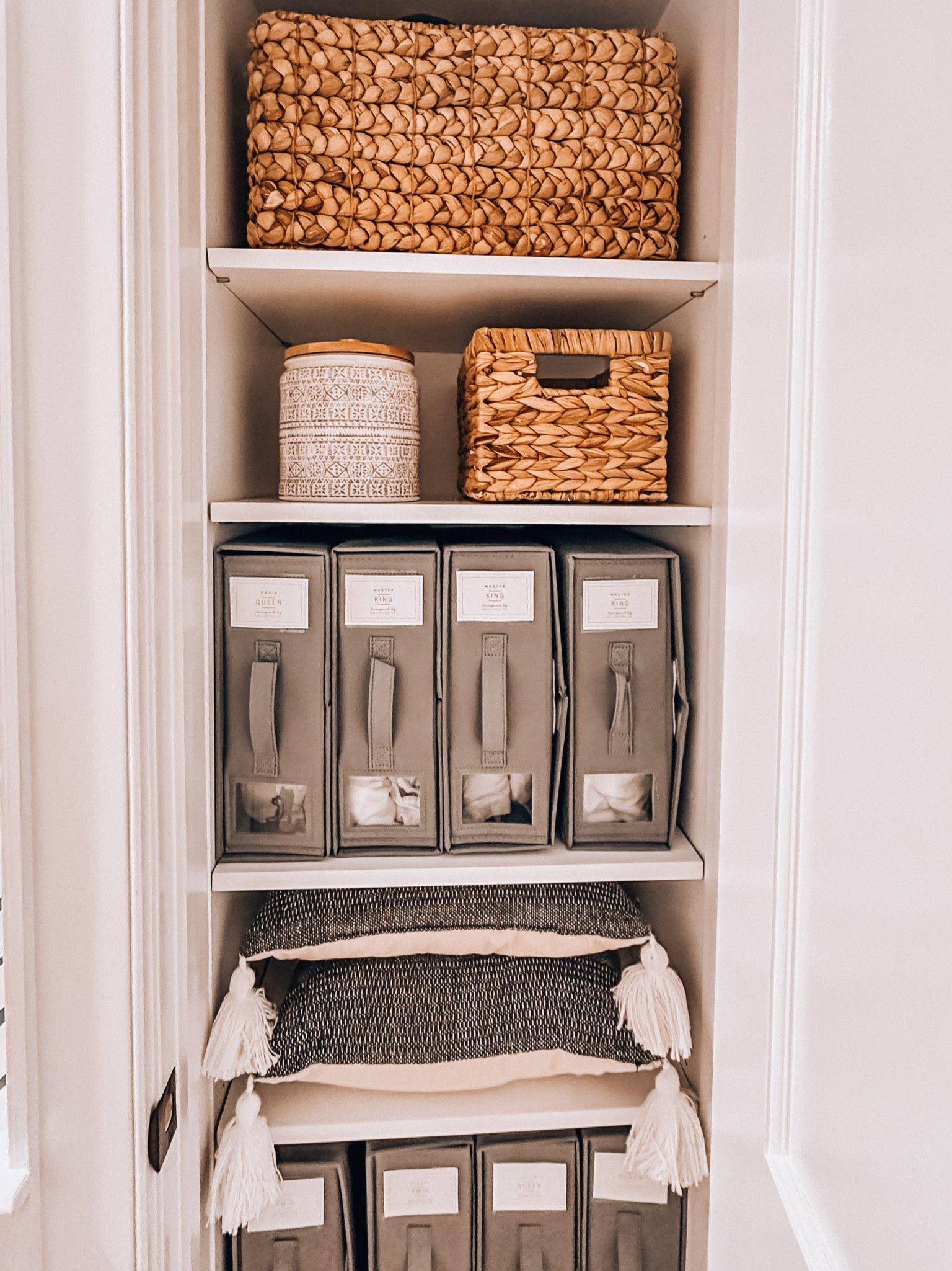 Revamp your linen closet with our must-have organizing products! Sheet cubes are a game changer—no more stressing over folding fitted sheets!

Pair them with beautiful seagrass baskets, file folders, and decorative containers for a linen closet that’s both stylish and functional.

#LTKHome