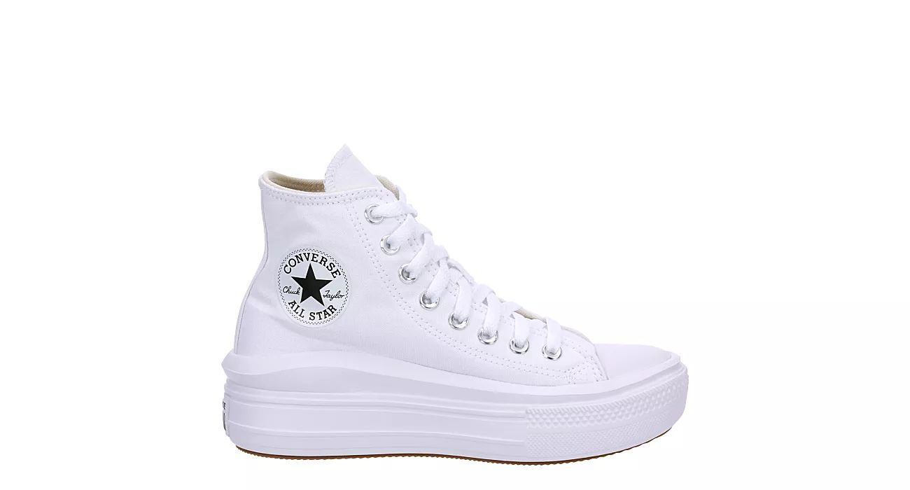 Converse Womens Chuck Taylor All Star Move High Top Sneaker - White | Rack Room Shoes