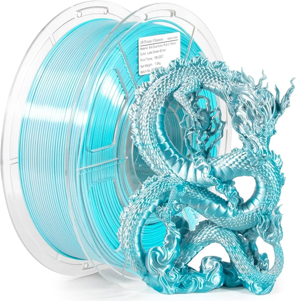 iSANMATE 3D Printer Filament, PLA Filament 1.75mm Dual Color Filament, Shiny Silk PLA Coextruded ... | Amazon (US)