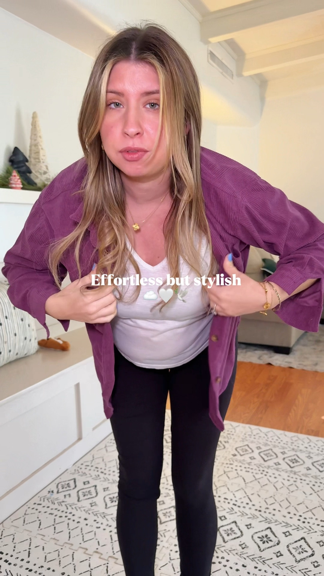 Effortless but stylish shacket outfit inspo 🤍☁️🕊️

#LTKmomlife #LTKgrwm #LTKootd